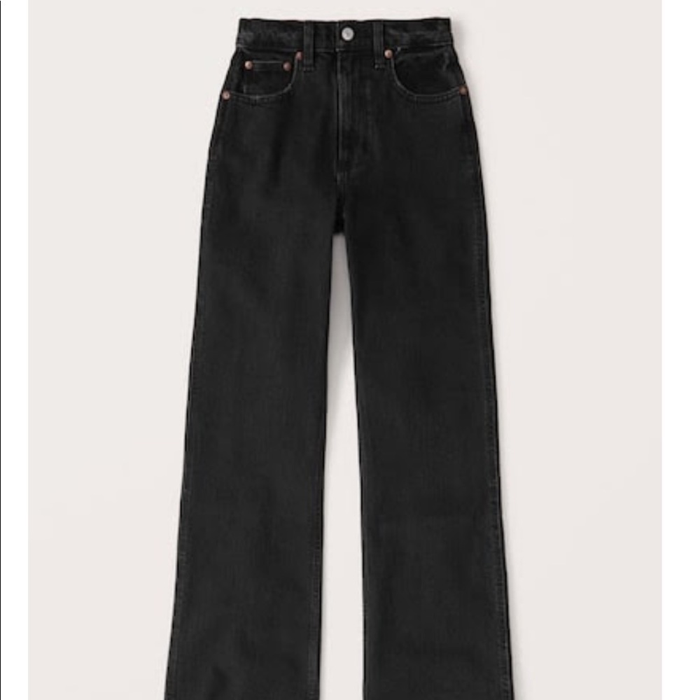 Abercrombie and Fitch A&F 90s Relaxed Jean Black 0